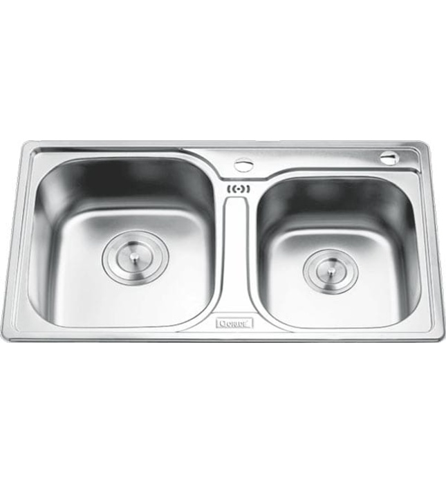 Chậu rửa bát 2 hố lệch Inox GORLDE GD-5404