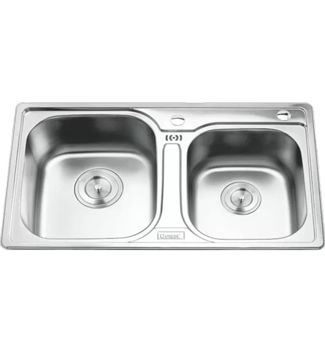 Chậu rửa bát 2 hố lệch Inox GORLDE GD-5404