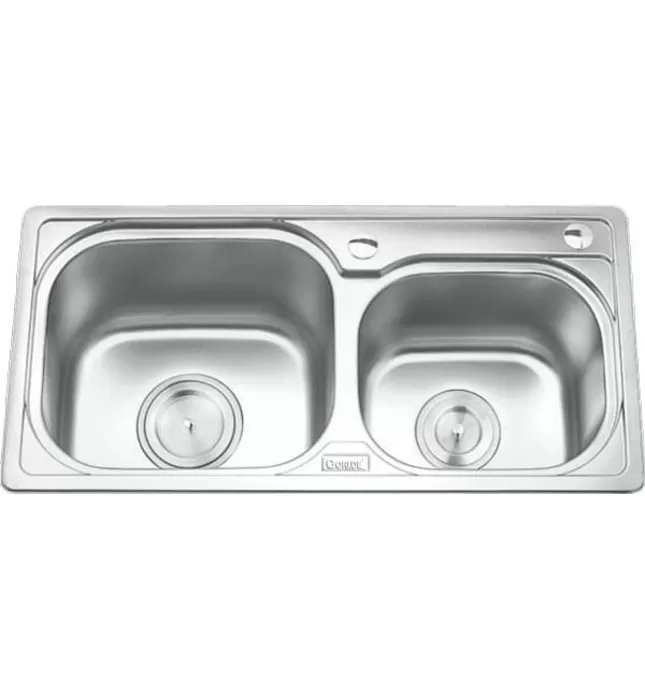 Chậu rửa bát 2 hố lệch Inox GORLDE GD5602 (GD-5602)