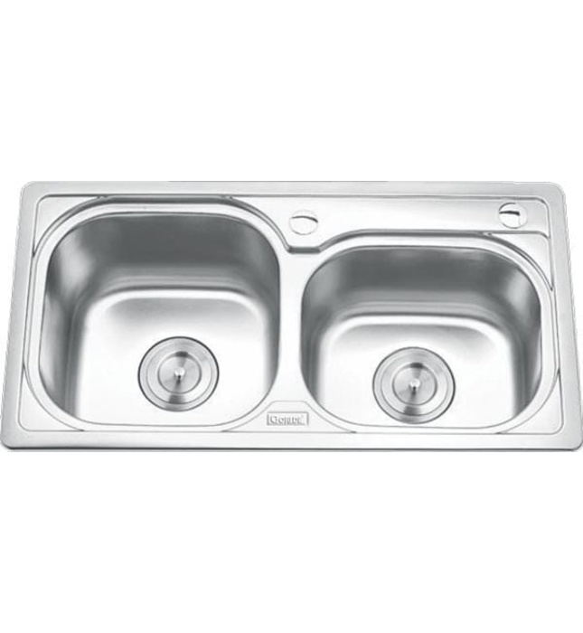 Chậu rửa bát 2 hố lệch Inox GORLDE GD5702 (GD 5702)