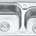Chậu rửa bát 2 hố lệch Inox GORLDE B208 (B208)