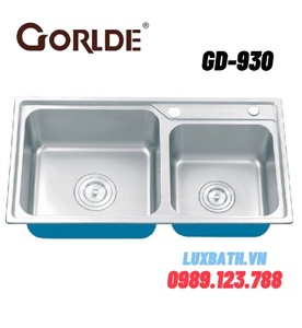 Chậu rửa bát 2 hố SUS 304 Gorlde GD-930