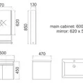 Bộ tủ chậu cao cấp Gorlde GD-101 60x45cm