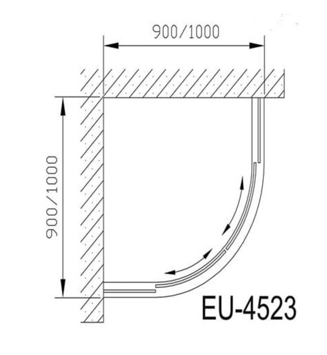 Phòng tắm vách kính Euroking EU-4523A