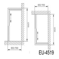 Phòng tắm vách kính Euroking EU-4519A
