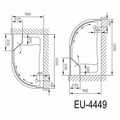 Phòng tắm vách kính Euroking EU-4449X