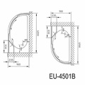 Phòng tắm vách kính Euroking EU-4501B
