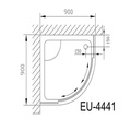 Phòng tắm vách kính Euroking EU-4441
