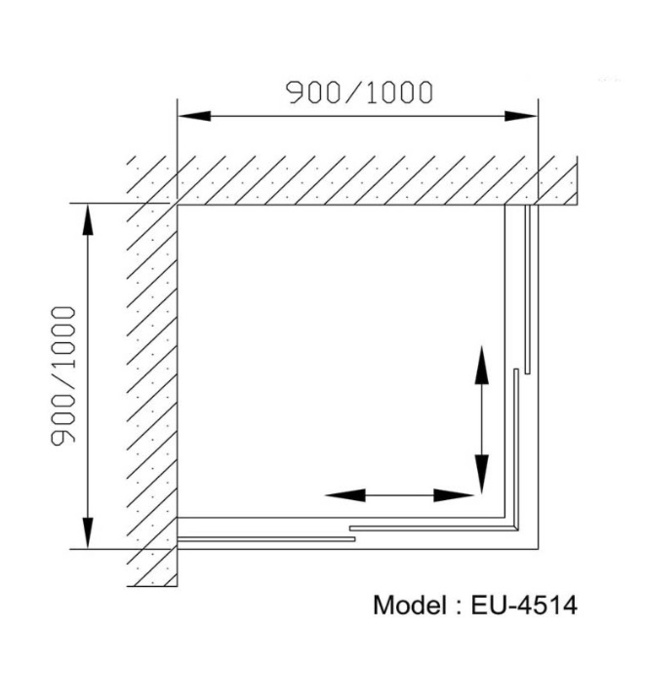 Phòng tắm vách kính Euroking EU-4514