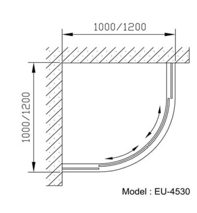 Phòng tắm vách kính Euroking EU-4530