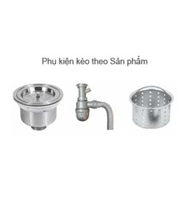 Chậu rửa bát 1 hố Inox 304 Gorlde B-141 (62x48cm)