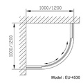 Phòng tắm vách kính Euroking EU-4530