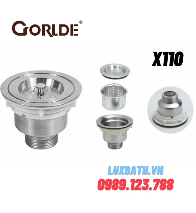 Đầu xi phông chậu rửa bát Gorlde phi 110mm X110 