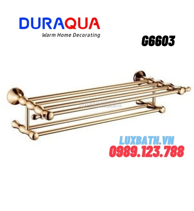 Giàn vắt khăn mạ vàng Duraqua G6603