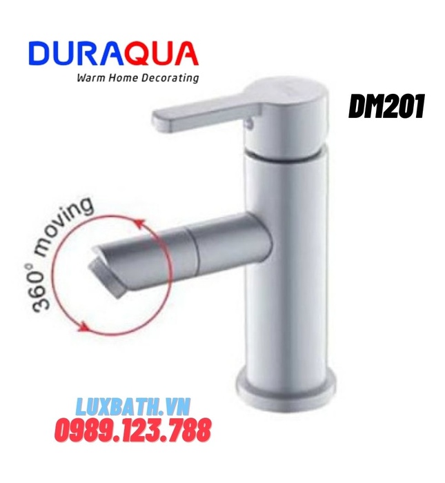 Vòi rửa mặt lavabo nóng lạnh Duraqua DM201
