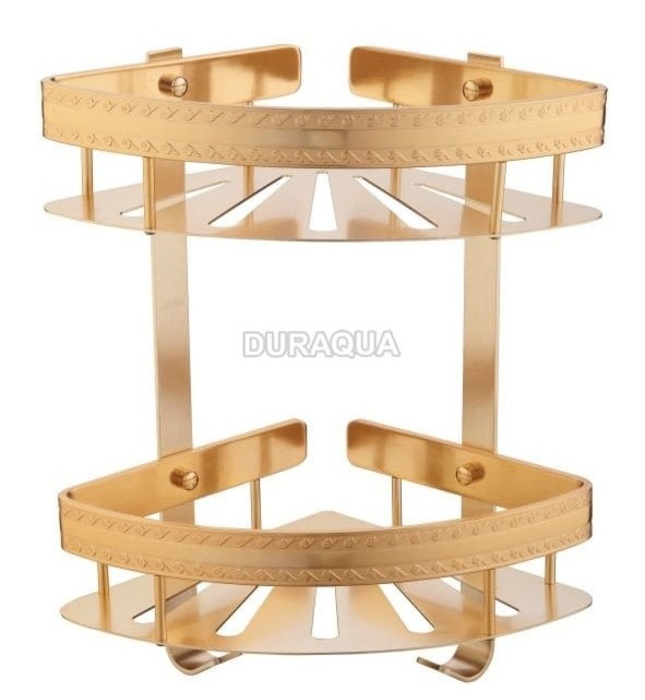 Giá góc để đồ 2 tầng màu vàng Duraqua G5802