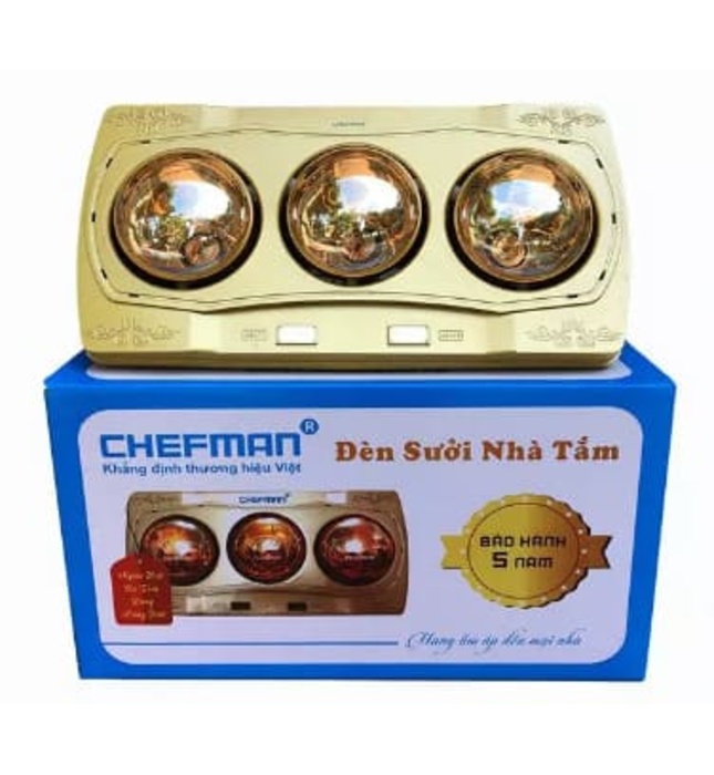 Đèn sưởi nhà tắm 3 bóng treo tường Chefman CM-623B