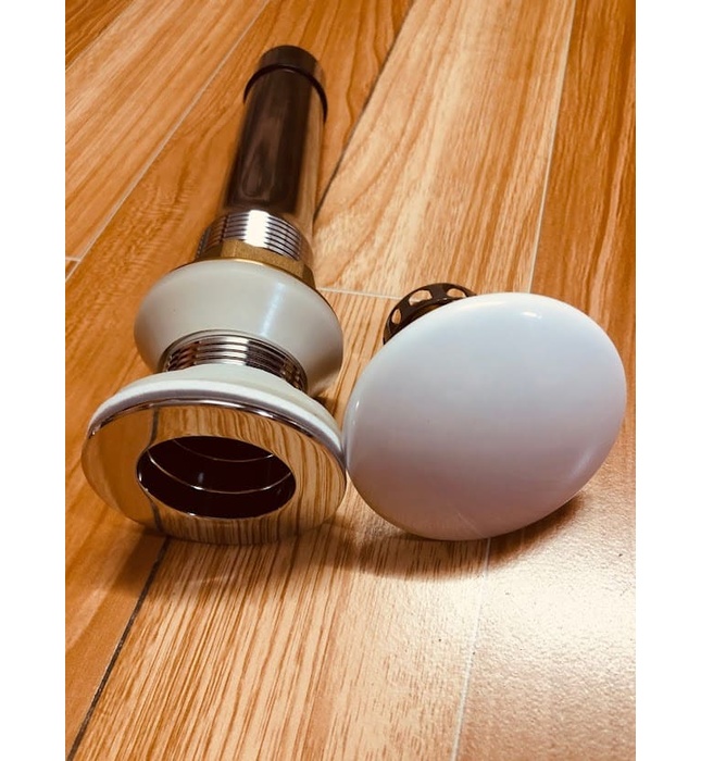 Xi Phông Chậu Rửa Mặt Bàn Đá, Chậu Kính Tera XPIBDNS (đầu nhấn sứ)