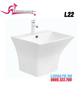 Chậu rửa Lavabo treo tường liền chân Bancoot L22
