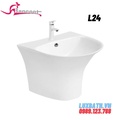 Chậu rửa Lavabo treo tường liền chân Bancoot L24