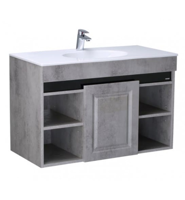 Bộ Tủ chậu lavabo Treo Tường Caesar LF5028+EH05028ASV Màu Xám 
