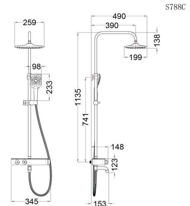 Sen tắm cây nhiệt độ Caesar S778C