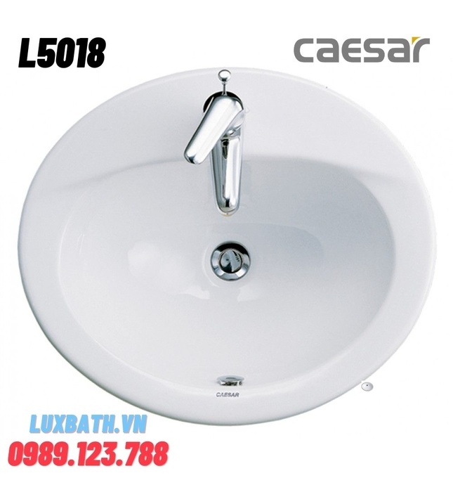 Chậu Rửa Mặt Dương Vành Ovan Caesar L5018