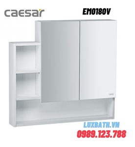 Tủ Gương Phòng Tắm Màu Trắng Caesar EM0180V
