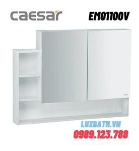 Tủ gương Phòng Tắm Màu Trắng Caesar EM01100V