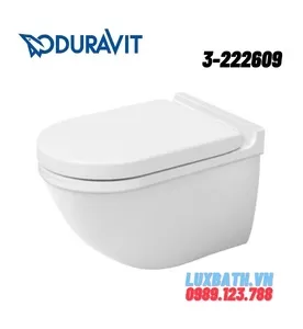 Bồn cầu treo tường nắp êm Duravit Starck 3 222609000