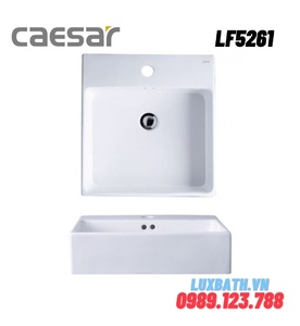 Chậu Lavabo đặt bàn vuông Caesar LF5261