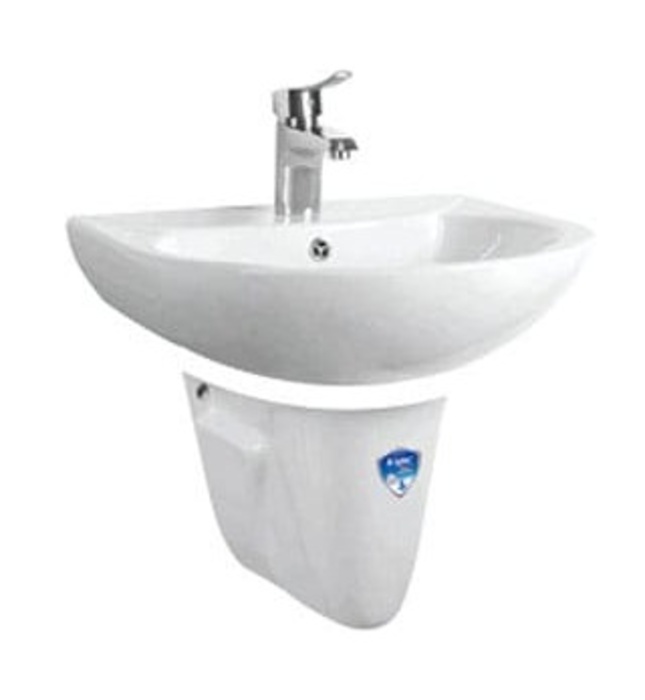 Chậu rửa Lavabo chân ngắn Saphias SC-2005L1 + SC-2005T