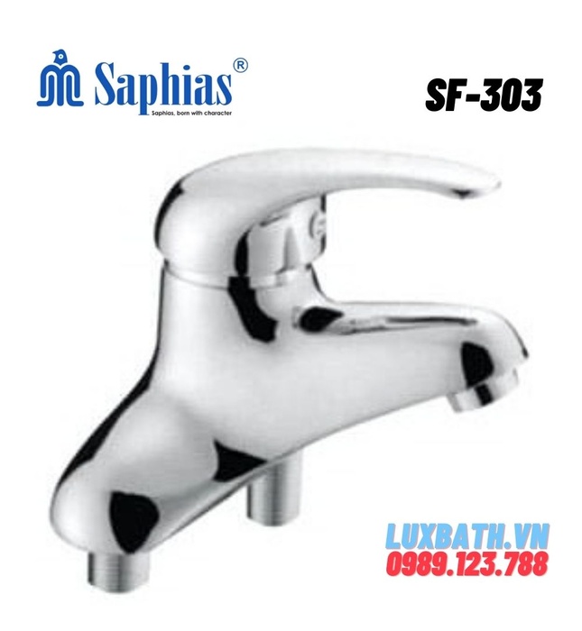 Vòi chậu Lavabo nóng lạnh 3 lỗ Saphias SF-303