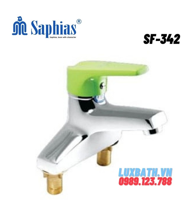 Vòi chậu Lavabo nóng lạnh 3 lỗ Saphias SF-342