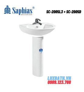 Chậu rửa Lavabo chân dài Saphias SC-2005L3 + SC-2005D