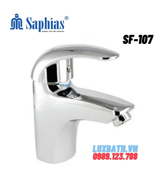 Vòi chậu Lavabo nóng lạnh 1 lỗ Saphias SF-107