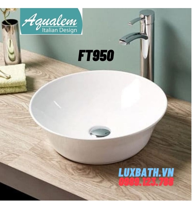 Chậu rửa Lavabo dương bàn Aqualem FT950