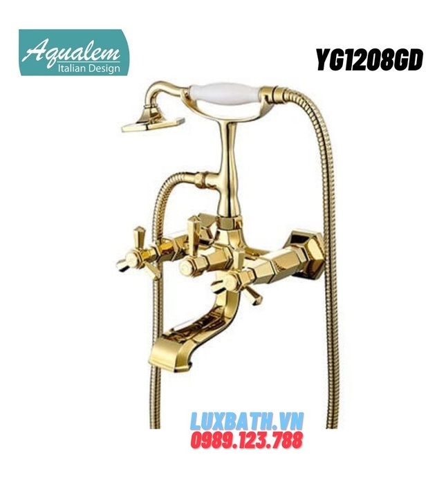 Sen tắm nóng lạnh mạ vàng Aqualem YG1208GD