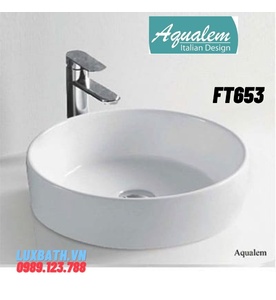 Chậu rửa lavabo dương bàn Aqualem FT653