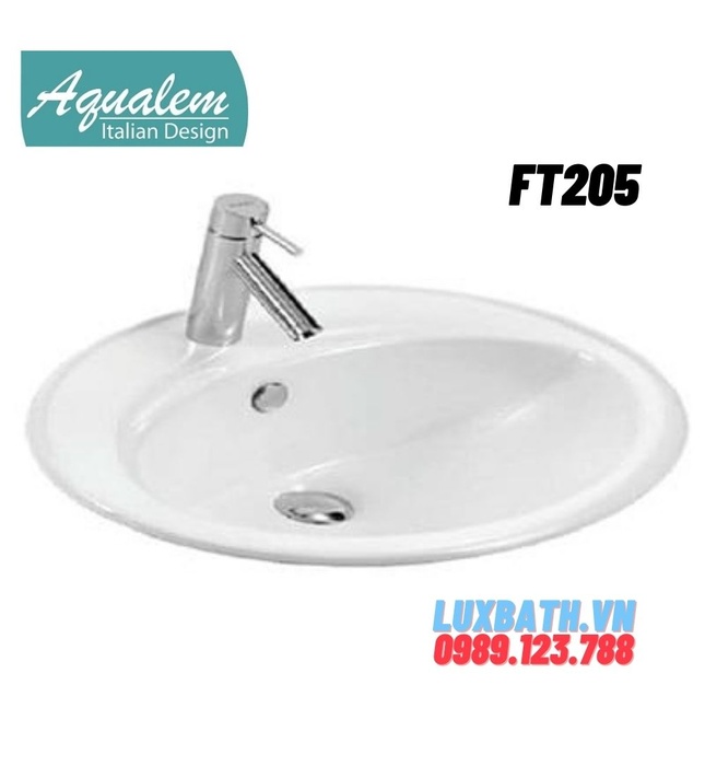 Chậu rửa lavabo dương vành Aqualem FT205