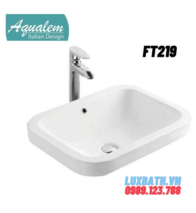 Chậu rửa lavabo bán âm bàn Aqualem FT219