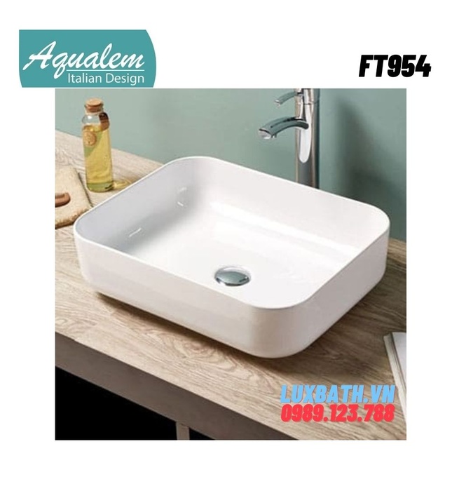 Chậu rửa Lavabo dương bàn Aqualem FT954