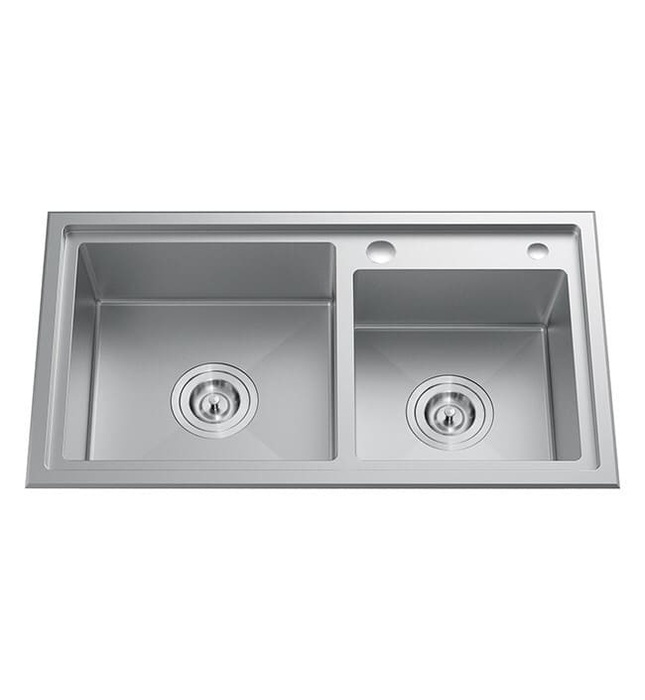 Chậu rửa bát Inox 304 2 hố lệch Bancoot 208R 