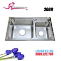 Chậu rửa bát Inox 304 2 hố lệch Bancoot 206R 