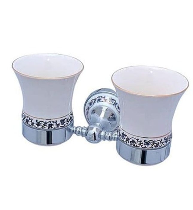 Kệ cốc đôi đồng chân hoa Bancoot C169