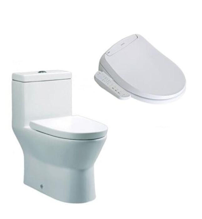 Bồn cầu 1 khối nắp điện tử Caesar C1374F+TAF400H