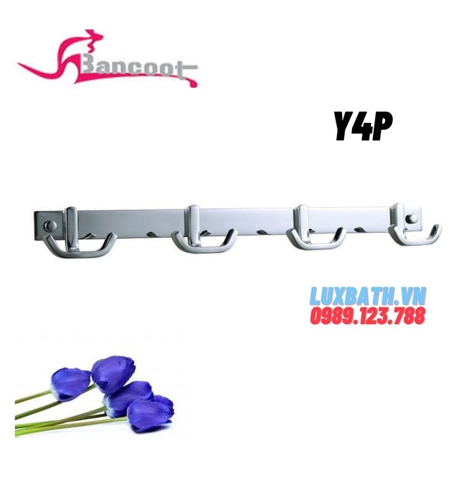 Móc áo 4 mấu đôi inox 304 Bancoot Y-4-P