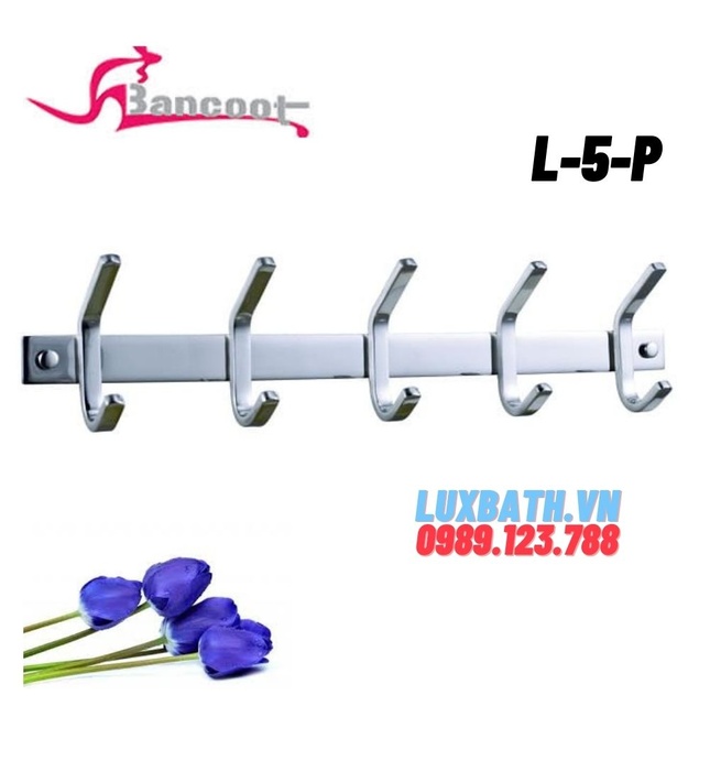 Móc áo 5 mấu đôi inox 304 Bancoot L-5-P (L5P)