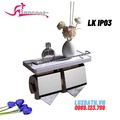 Lô giấy vệ sinh đôi inox 304 khay nhựa Bancoot LK IP03