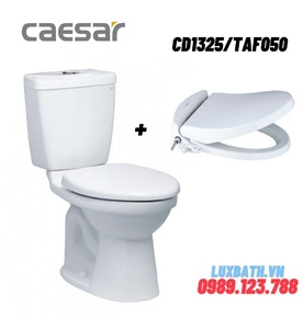 Bồn cầu 2 khối nắp rửa cơ Caesar CD1325/TAF050
